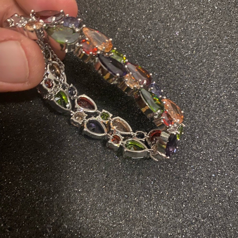 Elegant Multicolor Gemstone Bracelet
